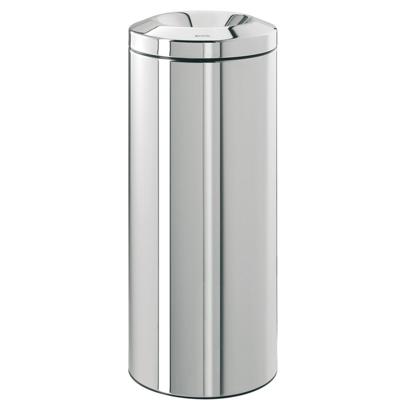 Brabantia Flame Guard Waste Paper Bin, Matt Stainless Steel, 30L