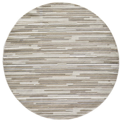 Tapis rayé gris à rayures