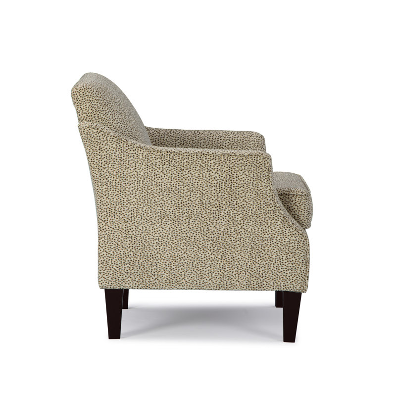 Siclali Upholstered Accent Chair, Honey Birch, Snow-28567