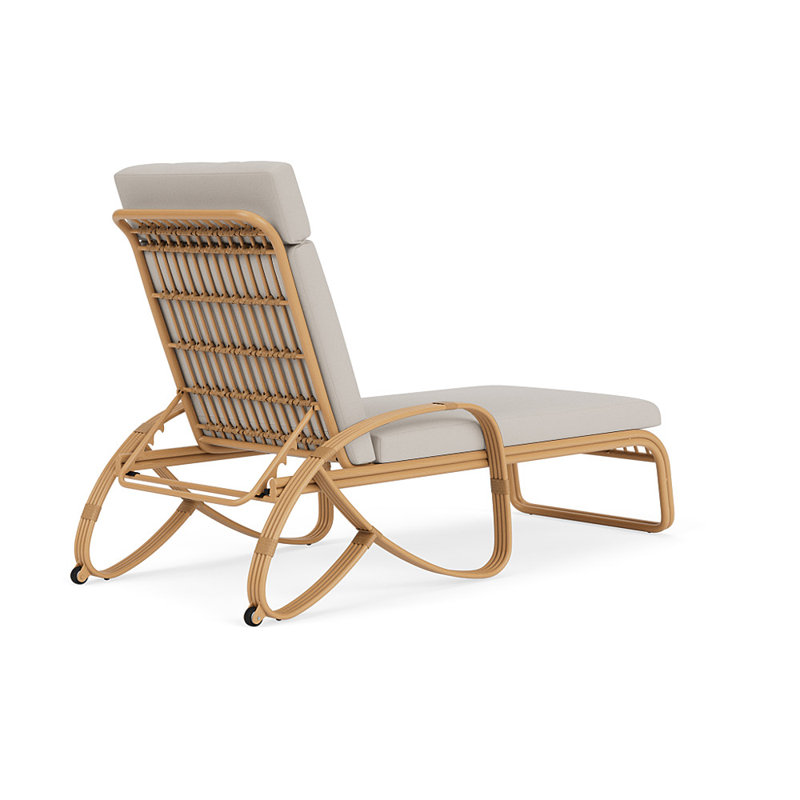Riviera Outdoor Chaise Lounge, Azulu Twine