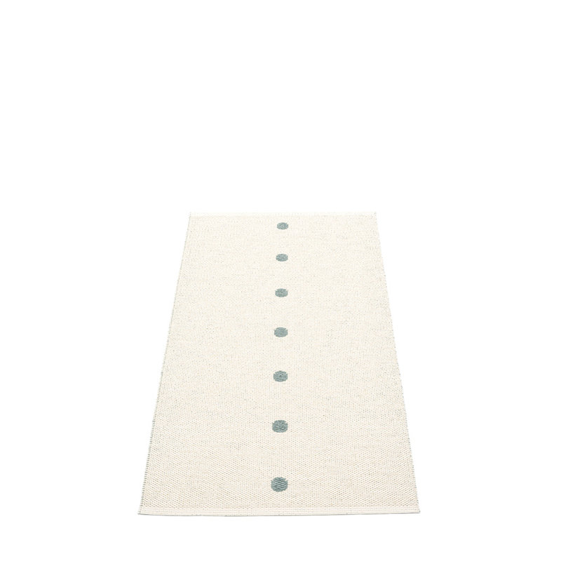 Tapis bleu clair / ivoire Peg, Rectangle 2 pi 3 po x 4 pi 6 po
