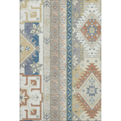 Premium Machine Washable Jahnke AMF1015 Aztec Rug