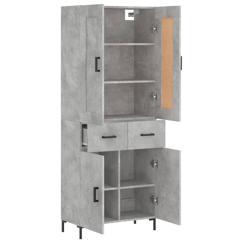 Vendramin 69.5cm Wide Highboard, Concrete Grey