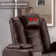Valdur Adjustable Headrest Power Recliner Man Cave Home Theater Chair With Cup Holders USB LED (Set Of 6)
