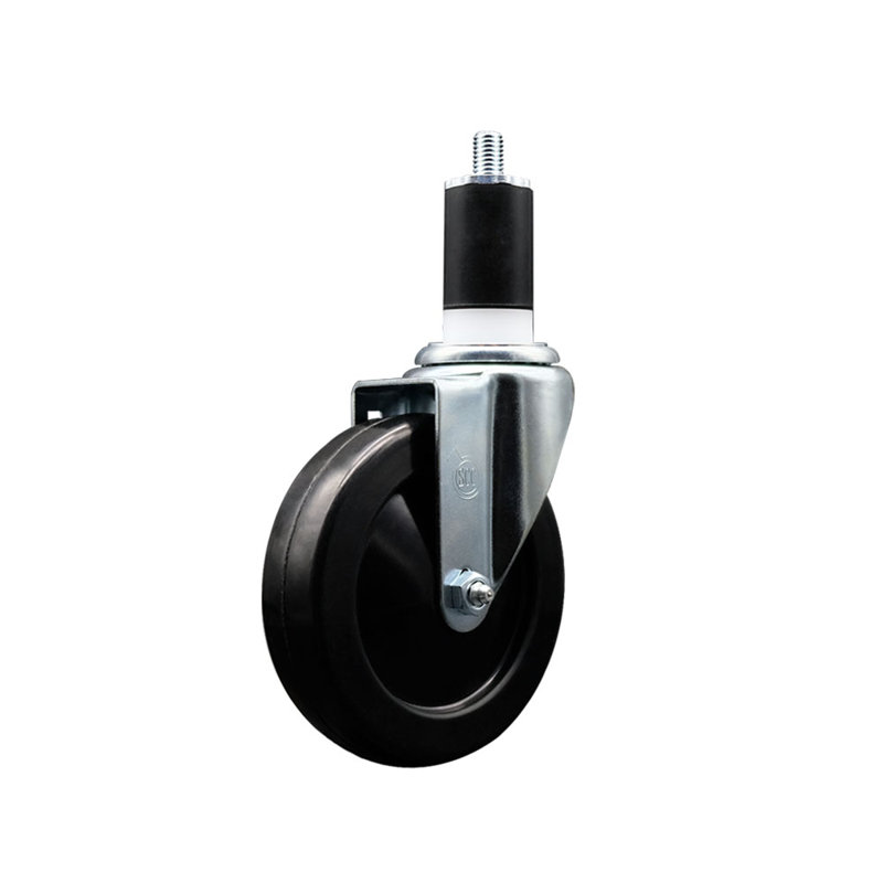 Roue souple en caoutchouc souple pivotante extensible de 1-1 / 2 po SCC