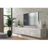 Ozge Floating TV Stand for 78" TVs - Sleek, Wall-Mounted Media Console