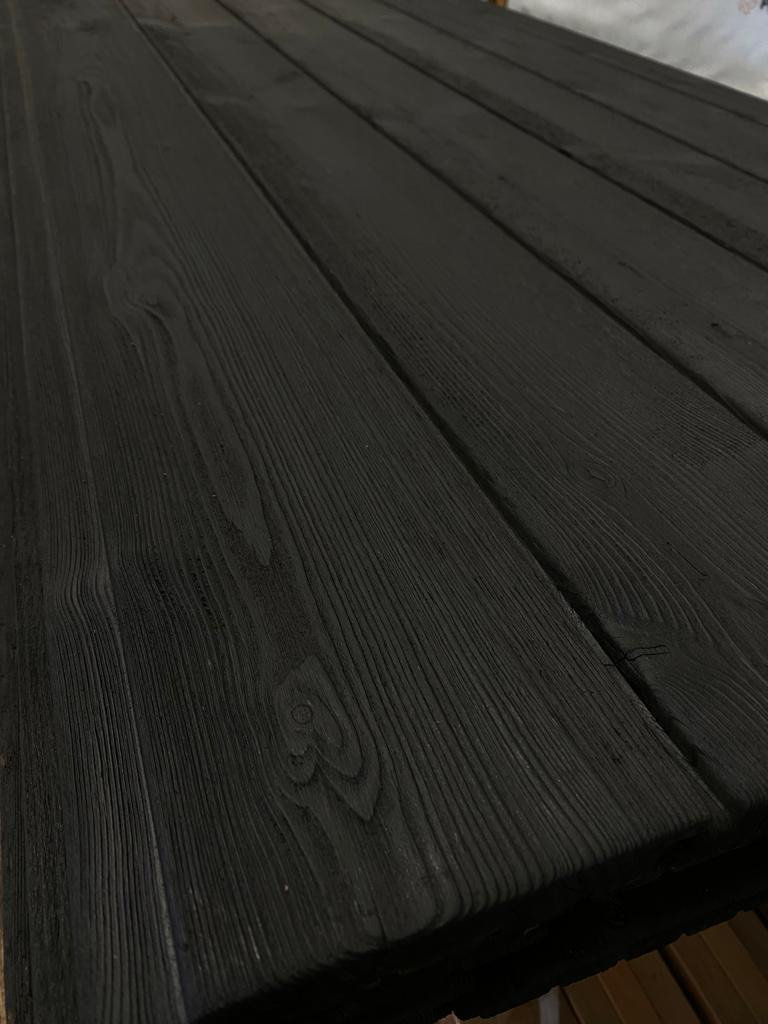 Timber Focus Ltd Square Cladding Ebony Charred Brushed Cladding (L) 4Mtr (W) 140mm (T) 20mm 2 Pieces