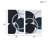 2 Contemporary Canvas Wall Art - Navy Circle, Silver 24X36 Inches Decorative Modern Abstract 24" X 36" Indoor