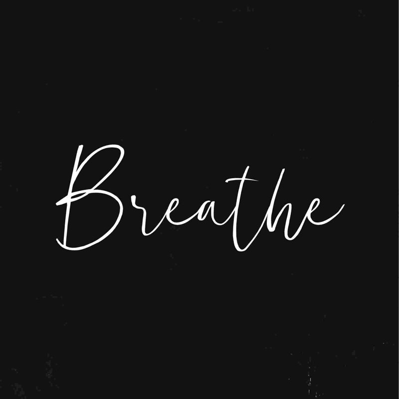 " Breathe Black White ", 12" H x 12" W  