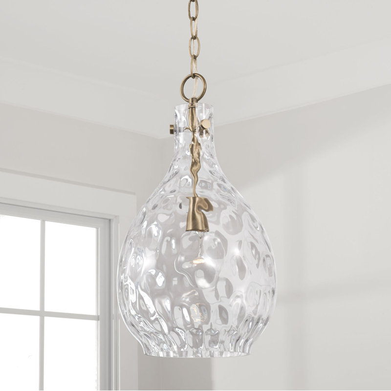 Iliu 1 - Light Teardrop Pendant, Brass