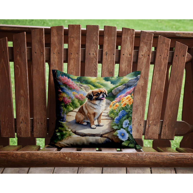 Coussin décoratif intérieur / extérieur Spring Path, H 14 po x l 14 po