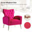 Fauteuil à oreilles en velours de polyester Tonas-466040041