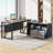 Dineke L-Shape Executive Desk with Cabinet Credenza-1312529025-1317106392
