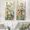Délicates fleurs sauvages délicates rétro en France - ensemble de 2 reproductions d'art mural botanique en métal