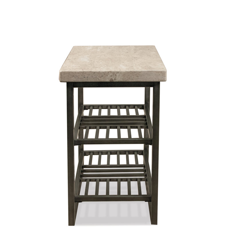 Stone Top End Table