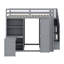 Lit mezzanine avec garde-robe, bureau et tablettes-1175811251