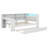 Wood Platform Bed With Storage Shelves, Trundle, Charging Station, LED, Desk And Upholstered Headboard-898990314