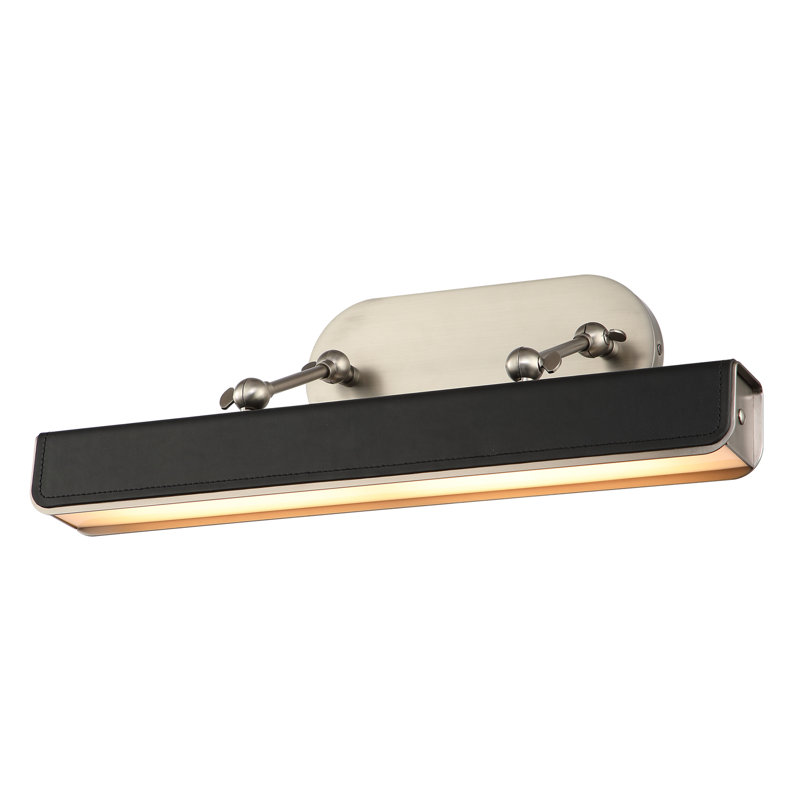 Valise Dimmable LED Wall Mounted Picture Light, Aged Nickel/Tuxedo