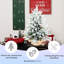 Arbre de Noël enneigé 3 pi avec 355 pointes, pe / branches enneigées, pin et baies pour le décor de table d'entrée de table, look réaliste, 14, base recouverte de toile de jute rouge et stable