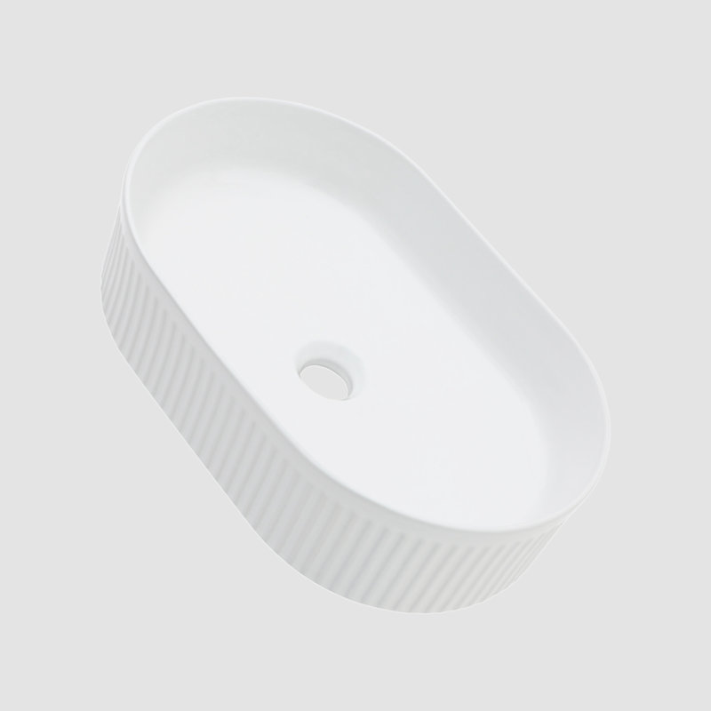 Lavabo de salle de bain ovale en céramique 12,19 po Go Peak Track