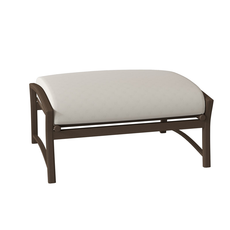 Corsica Outdoor Ottoman, Bogota, Parchment