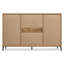 Apogee 120 Cm Dark Oak Sideboard Cabinet With 2 Doors And 3 Drawers Adjustable shelf