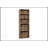 6-Tier Transitional Bookshelf With Adjustable Shelves For Office And Bedroom, Grey Laminate Finish, Durable And Stylish Storage Solution-1639221079-1639221072