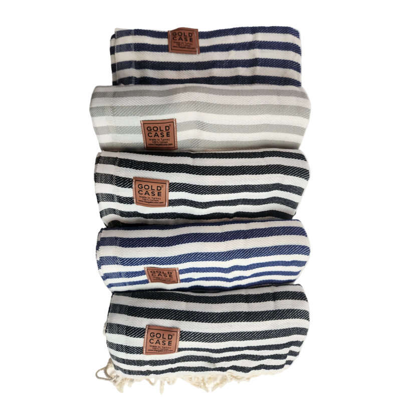 Ensemble de 5 serviettes de plage surdimensionnées - serviettes de plage, piscine, lac et spa 100% coton