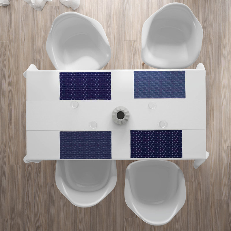 Polyester Striped Rectangle Placemat