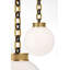 Bellamy 3 Light Statement Chain Multi Globe Chandelier-664126021-664126018