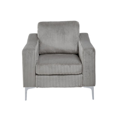 Fauteuil club en velours côtelé