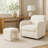 Ada Footstool Ottoman, Channel Tufted Taupe Brown Boucle, 19 Inch-112313370