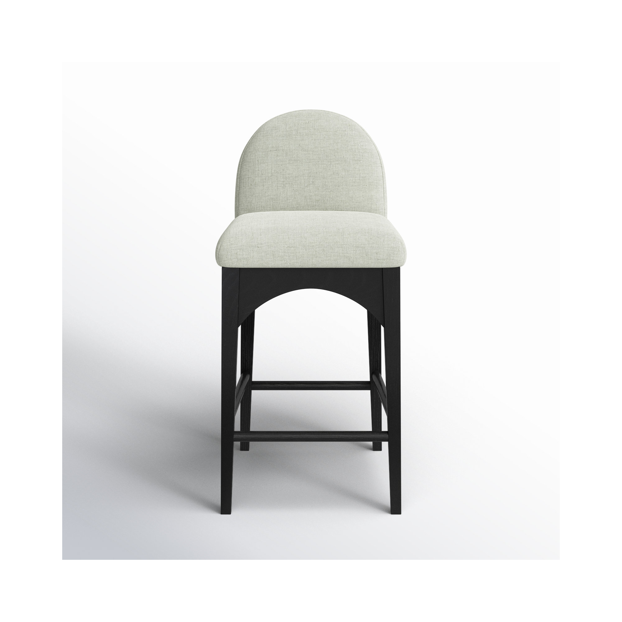 Beppo Counter Stool, Mint Chenille, Black