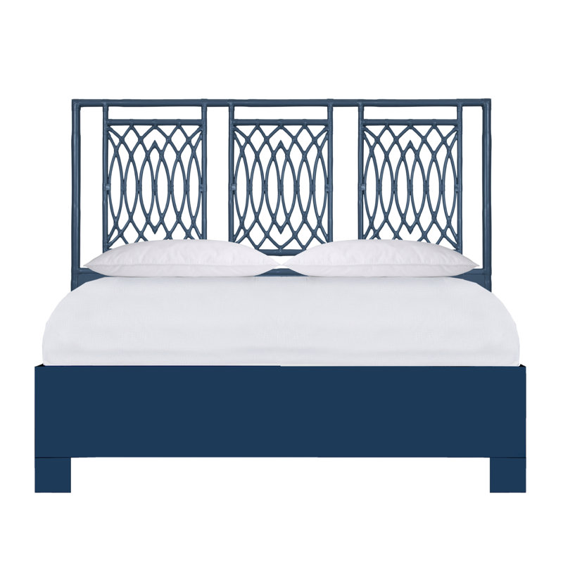 Haskins Standard Bed, King, Navy Blue