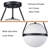 Modern Black Globe Semi Flush Ceiling Light-108792196
