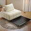 Fauteuil convertible beige en coton et lin 39,37 po-233824766