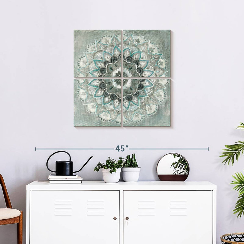 Bleu sarcelle Kerner Sunburst, H 26 po x l 26 po