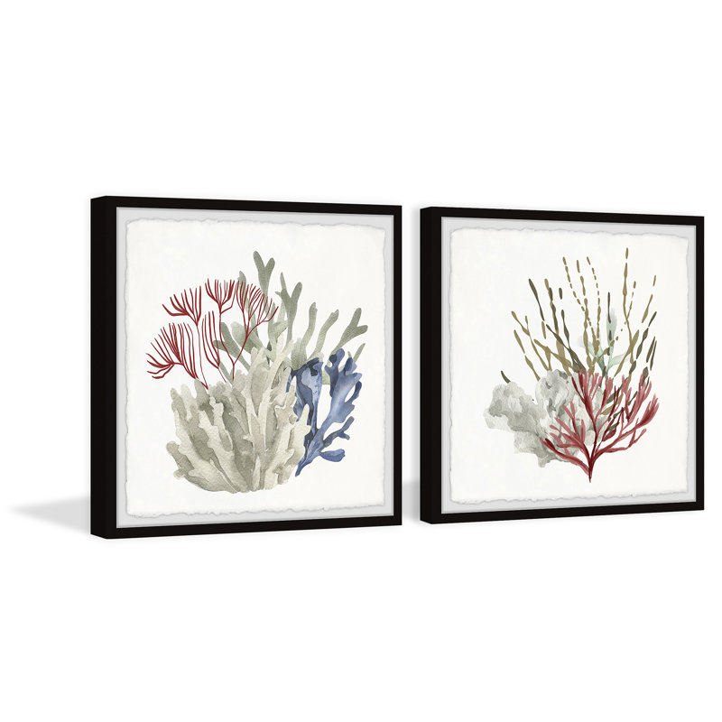 " Seaweed And Corals " 2 - Pieces Painting Print