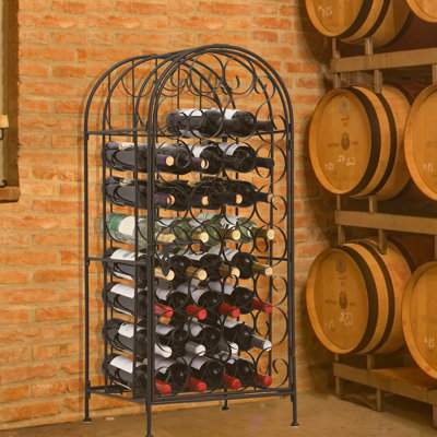 Iron Wine Bottle Rack in Black