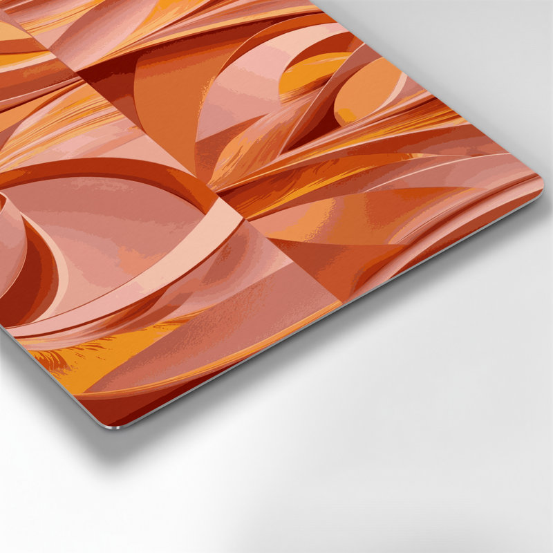 Art abstrait en métal rose formes abstraites 17, H 12 po x l 12 po