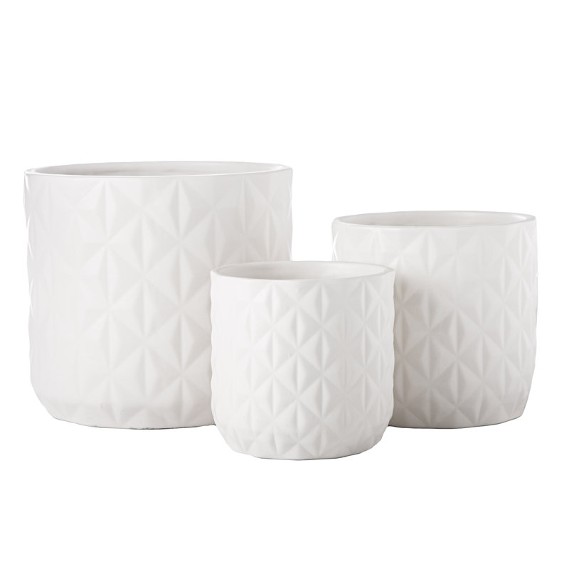 Ensemble de pots à fleurs en céramique 3 pièces