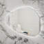 Miroir de salle de bain moderne à DEL irrégulier, température de couleur réglable
