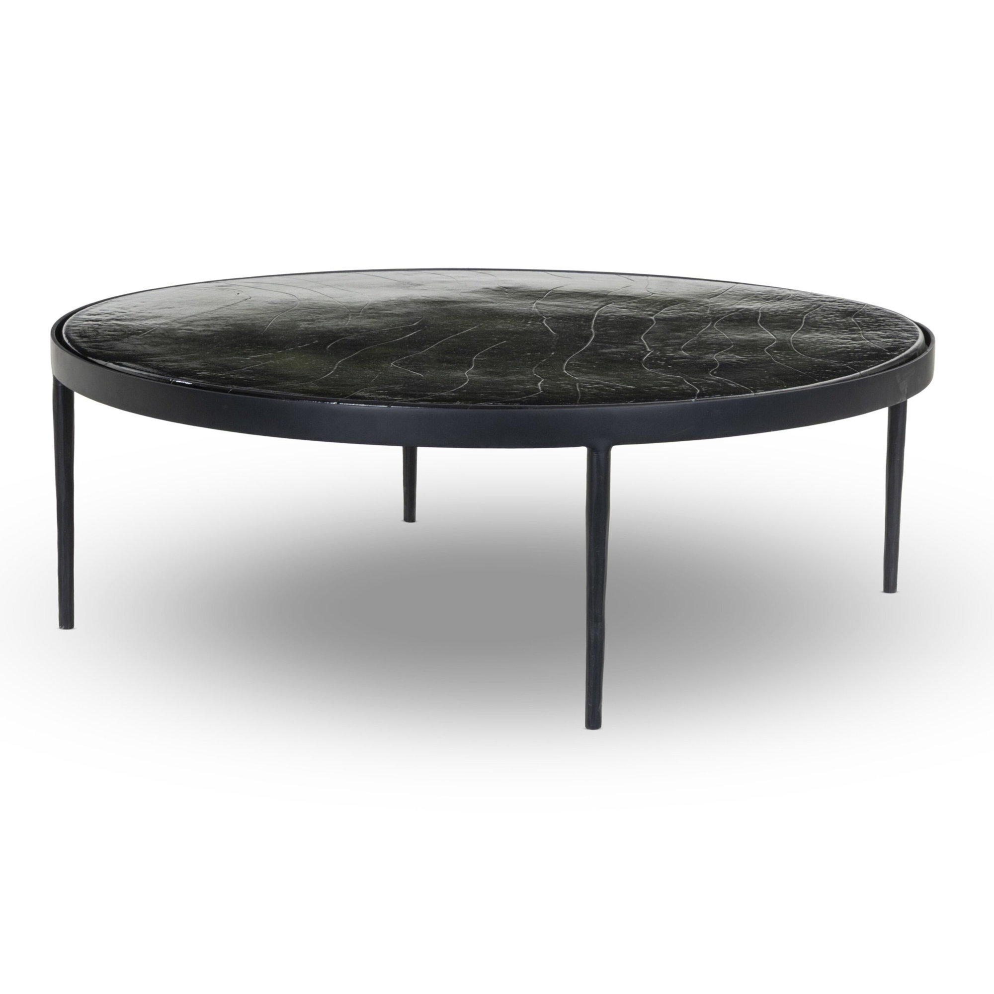Foulks Grand Coffee Table-Moss Cast Glass, Moss Cast Glass