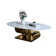Table basse en faux marbre avec base en acier inoxydable Milliano