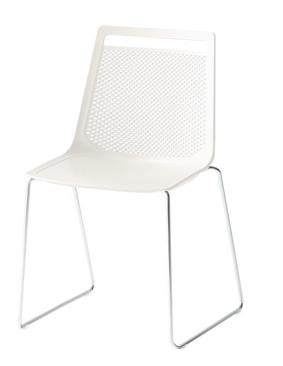 Chaise d'invité Akami, blanc