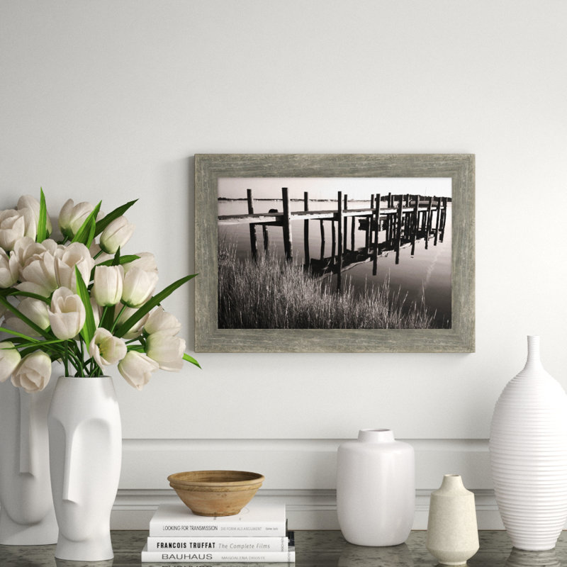 Dock' Framed Photographic Print on Glass, Espresso Framed, 29.75" H x 41.75" W x 1.25" D