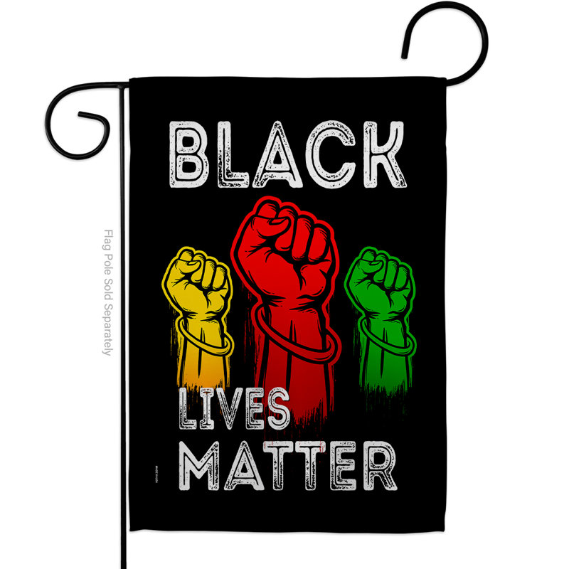 Justice pour blm-impressions-polyester décoratif à 2 faces 19 x 13 po drapeau de jardin