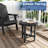 HDPE Small Round Outdoor Side Table, All-Weather Patio End Table for Deck Porch Backyard-807496812
