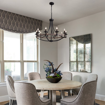 10-light wagon wheel chandelier, Havalah candle style