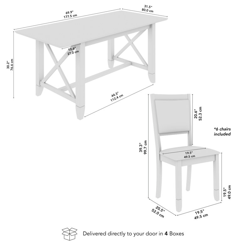 Table de salle à manger 70W Farmhouse